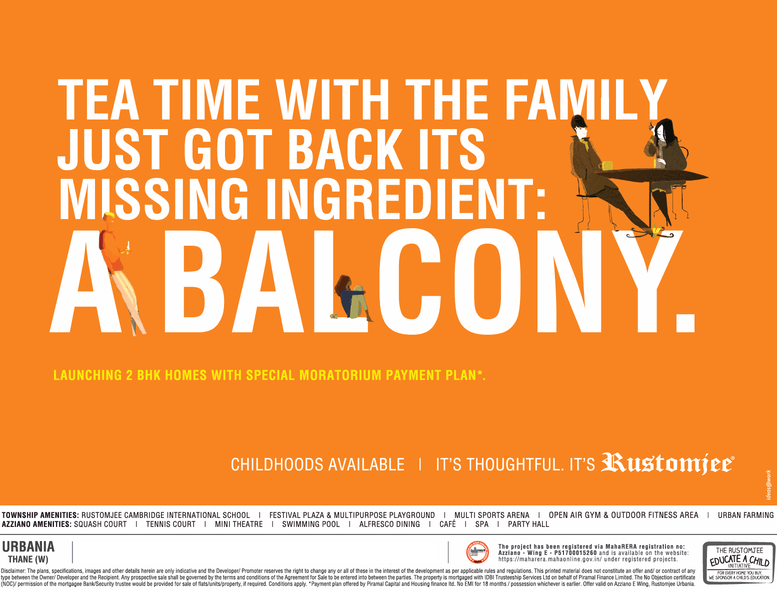 Launching 2 BHK homes with special moratorium payment plan at Rustomjee Urbania in Mumbai Update